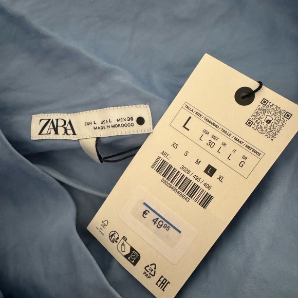 Zara Light Blue Top - Picture 4 of 5